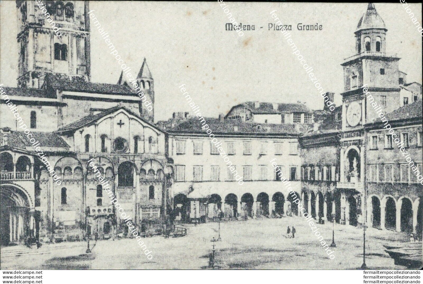 Bm150 Cartolina Modena Citta' Piazza Grande - Modena