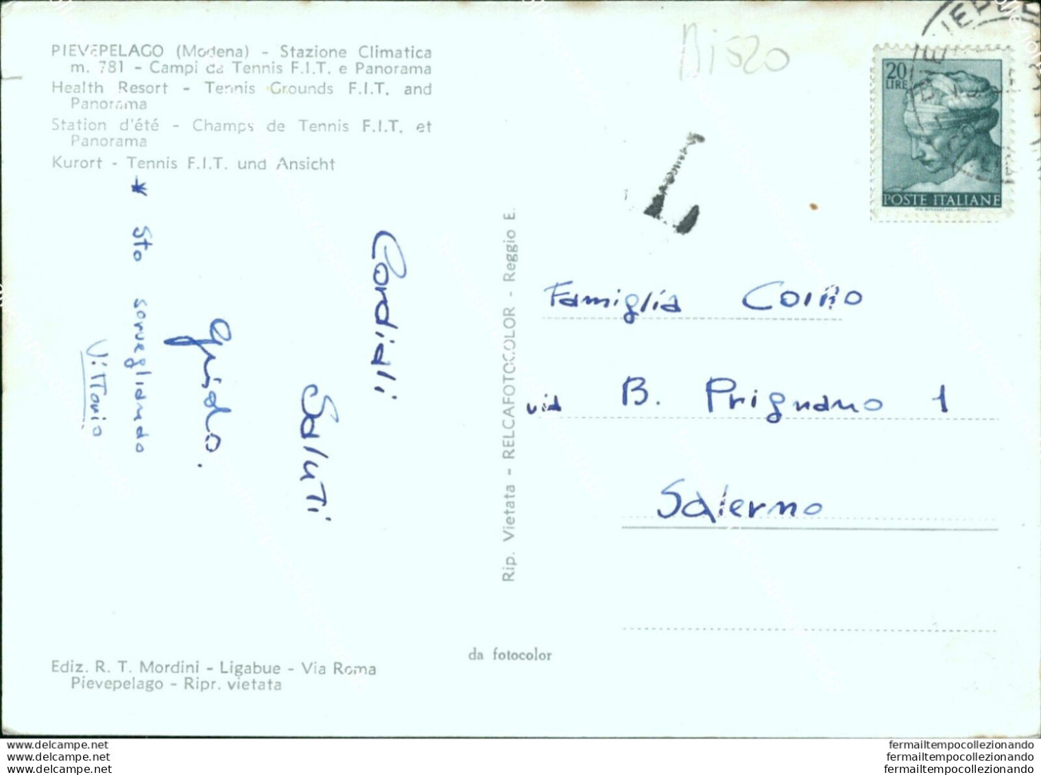 Bi520 Cartolina Pievepelago Provincia Di Modena - Modena
