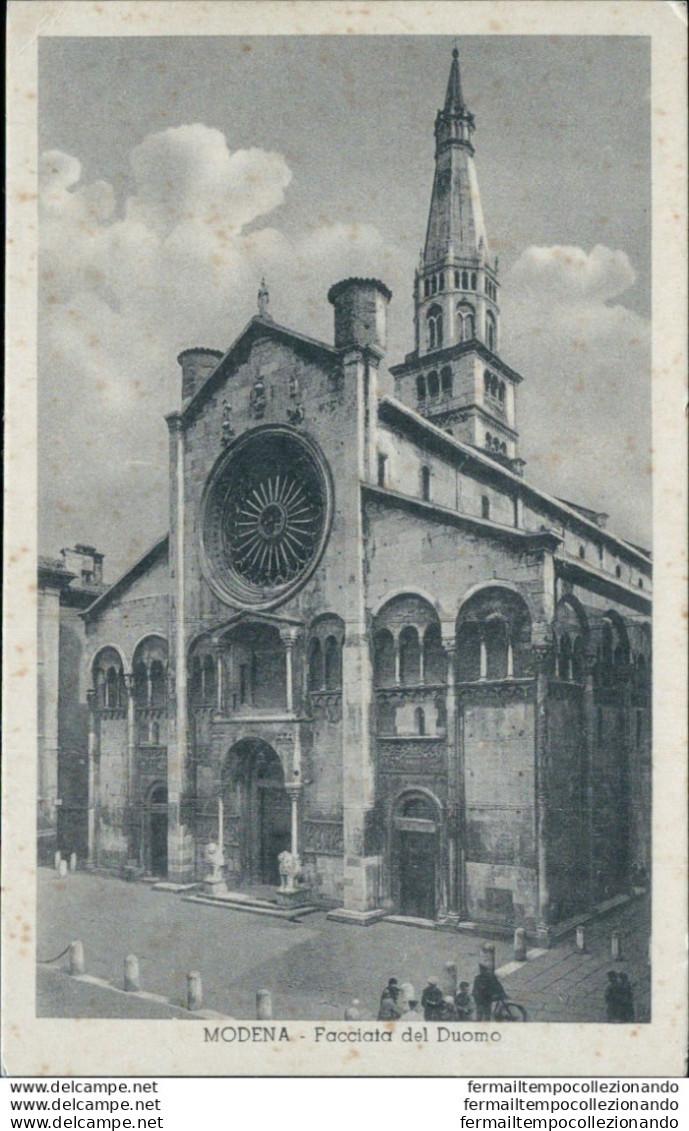 Bb437 Cartolina Modena Citta' Facciata Del Duomo Emilia Romagna - Modena