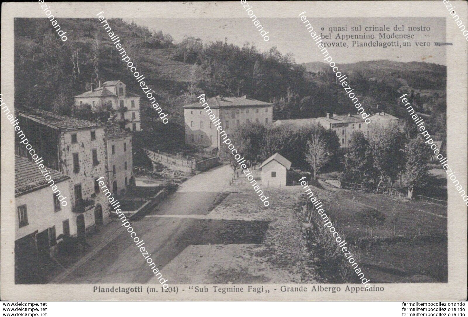 Au534 Cartolina Piandelagotti Grande Albergo Appennino Provincia Di Modena - Modena