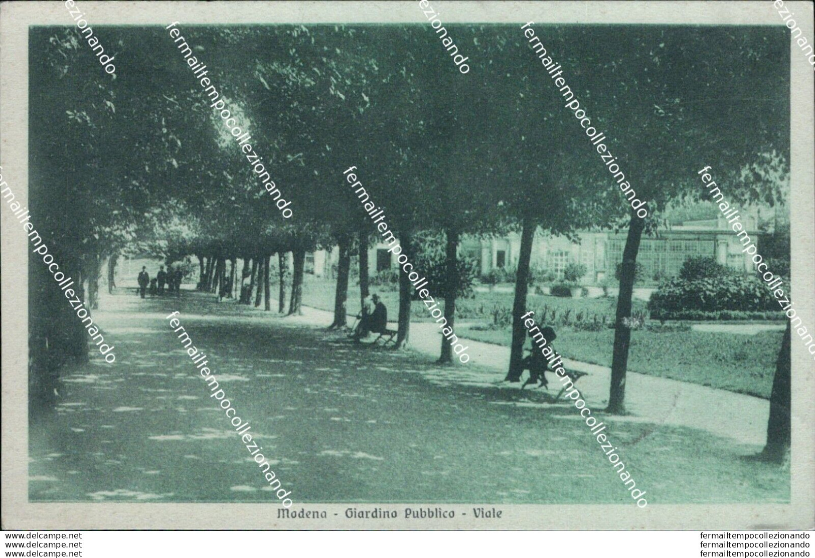 Ba243 Cartolina Modena Citta' Giardino Pubblico Viale 1910 Emilia Romagna - Modena