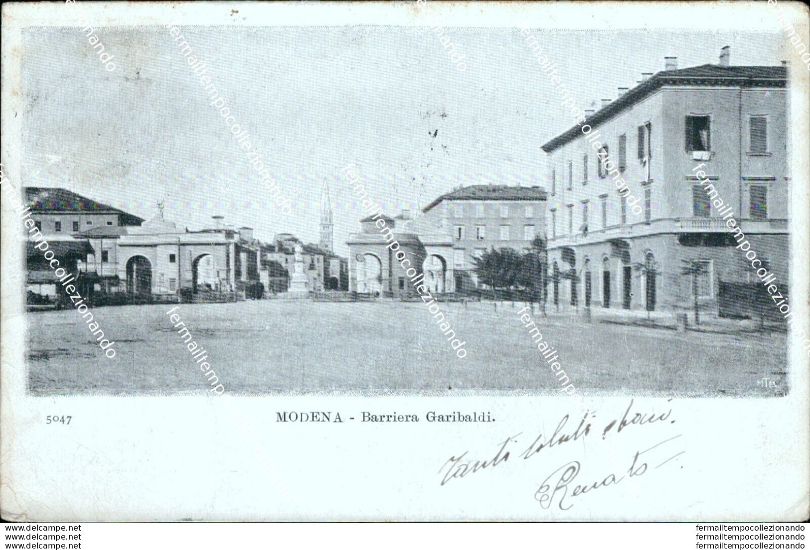 Ba246 Cartolina Modena Citta' Barriera Garibaldi Inizio 900 Emilia Romagna - Modena