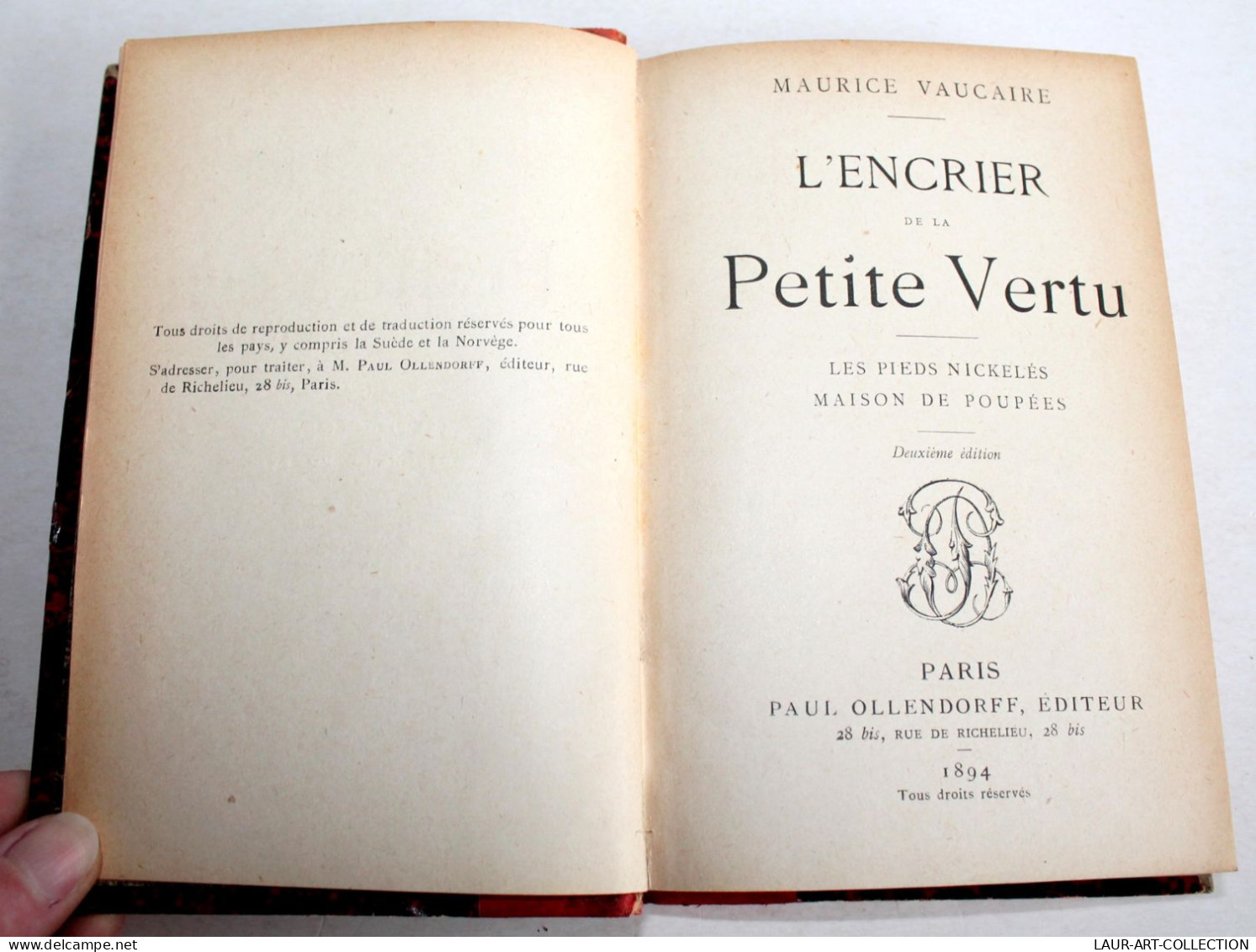 RARE! L'ENCRIER DE LA VERTU LES PIEDS NICKELES MAISON DE POUPEES / VAUCAIRE 1894 / LIVRE ANCIEN XIXe SIECLE (2204.149) - 1801-1900