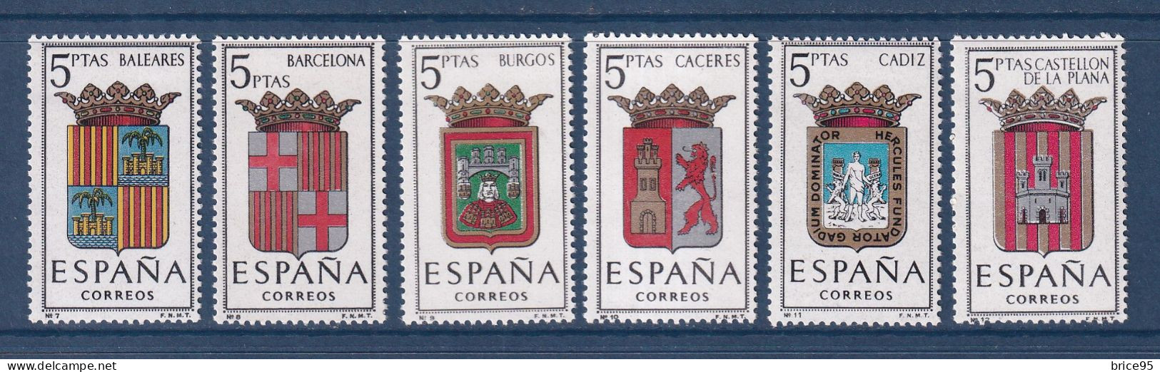 Espagne - YT N° 1113 à 1118 ** - Neuf Sans Charnière - 1962 - Unused Stamps