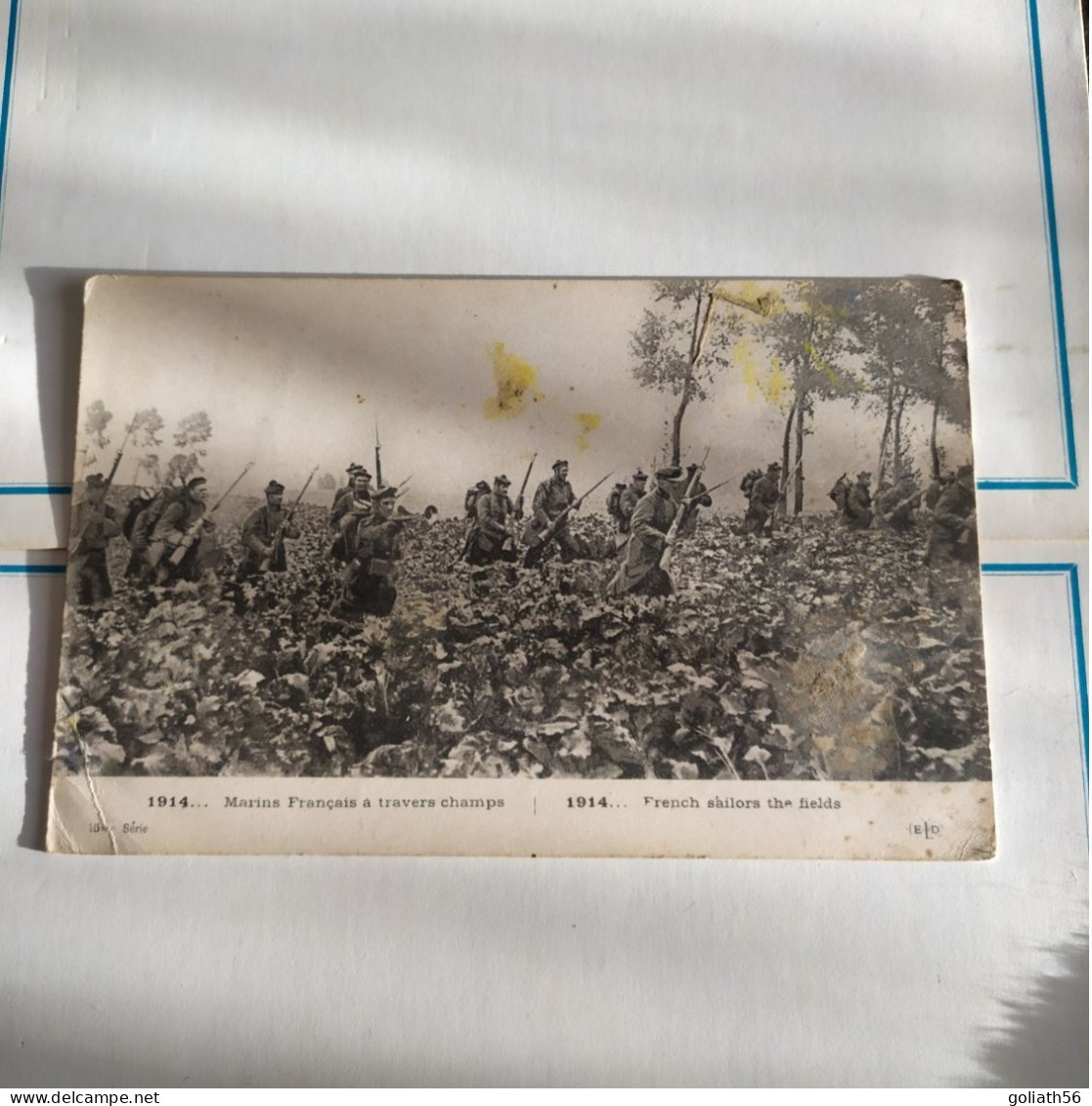 CPA  Marins Français à Travers Champs 1914 - Carte Animée - War 1914-18