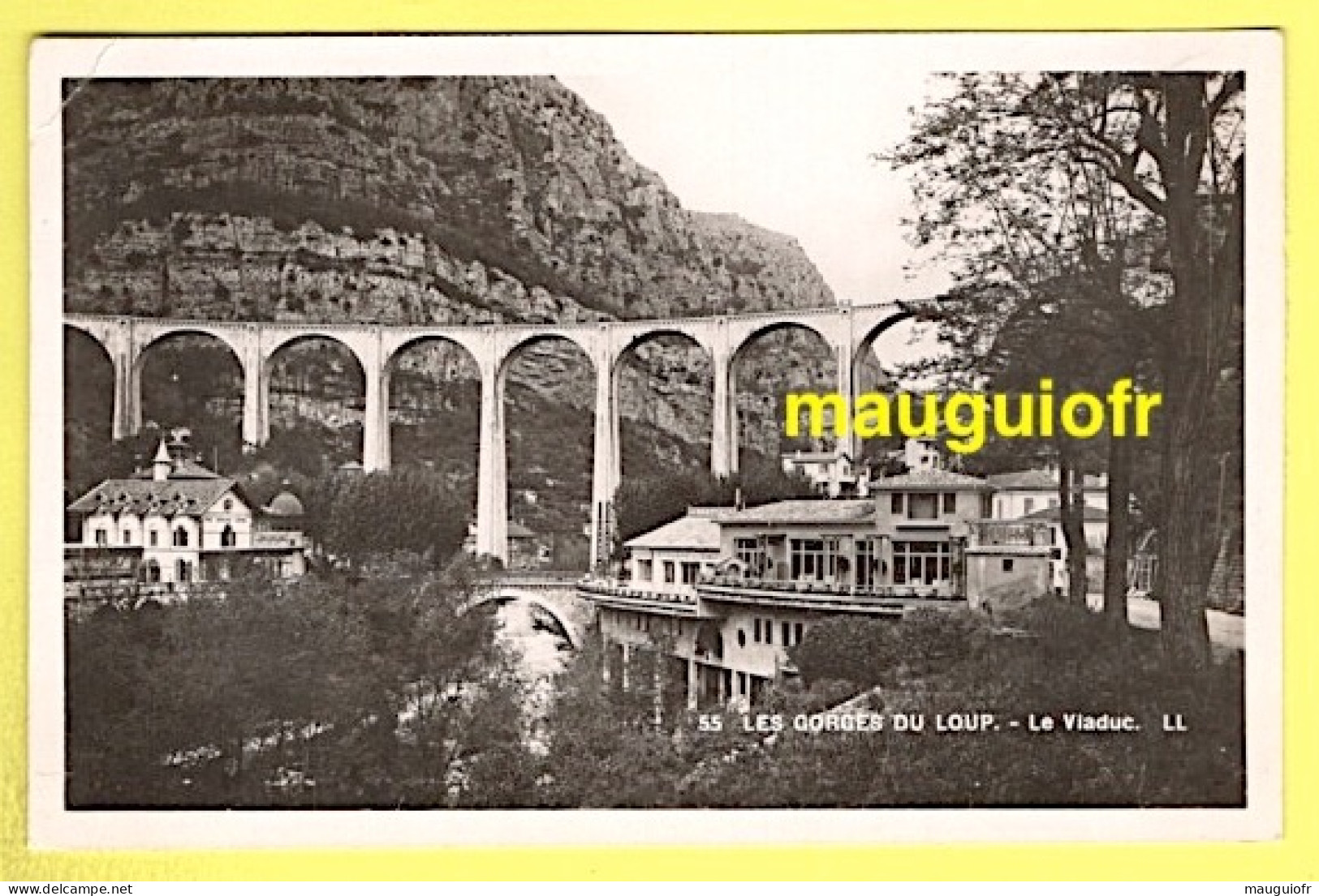 06 ALPES MARITIMES / LES GORGES DU LOUP / LE VIADUC ET LE RESTAURANT DES GORGES / 1938 - Andere & Zonder Classificatie