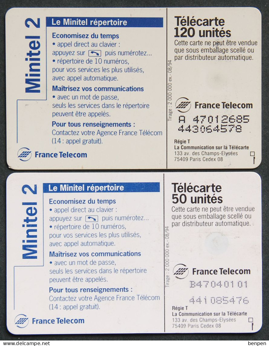 Télécartes MINITEL 2 Répertoire Maîtrisez Vos Communications 1994 120U 50U Renseignements Agence France Télécom - Ohne Zuordnung