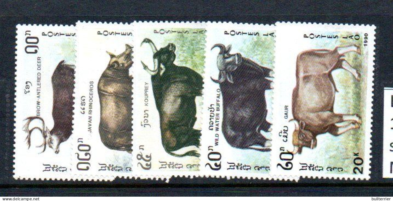 LAOS - 1990 - NATIVEANIMALS SET OF 5  MINT NEVER HINGED - Laos