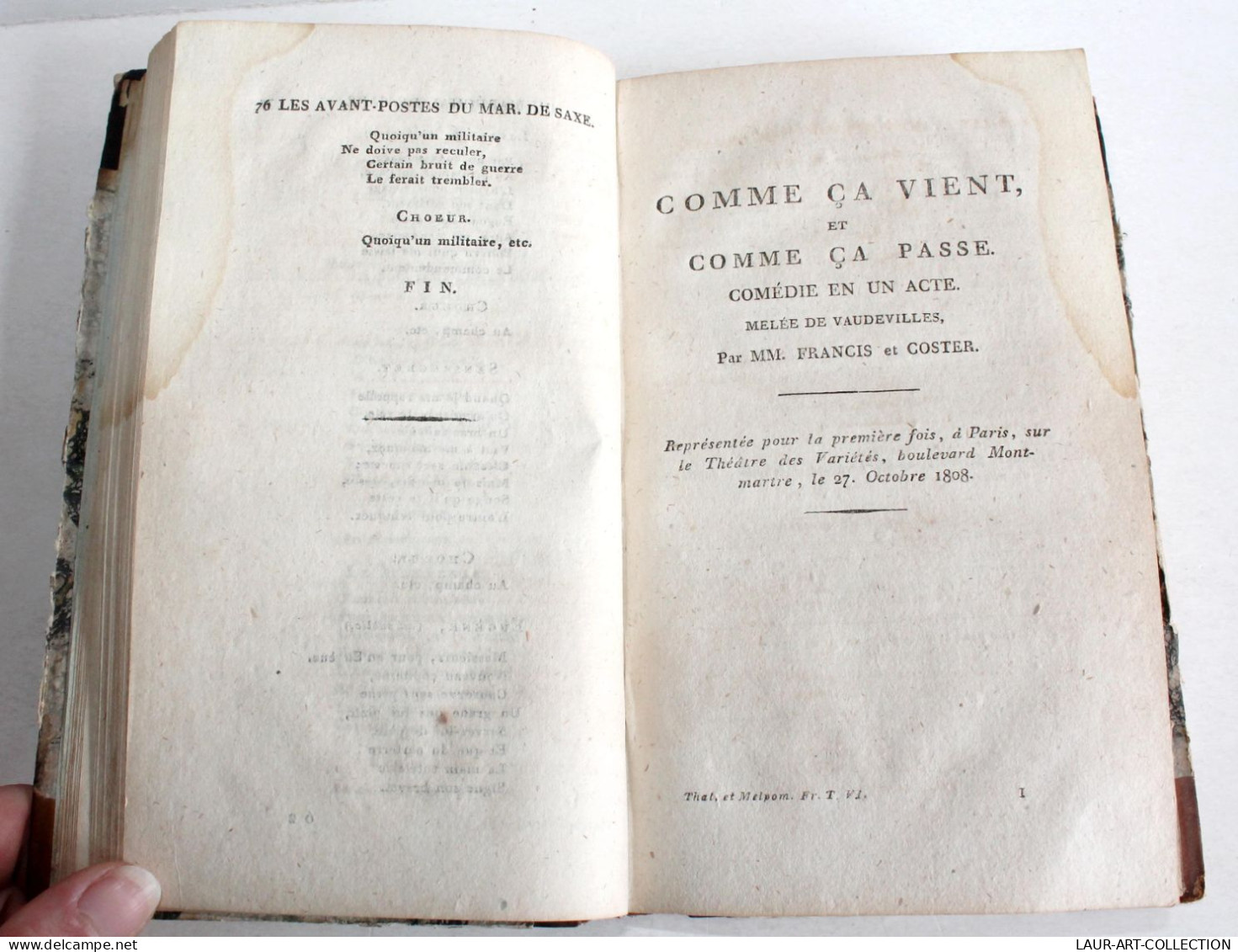 THALIE ET MELPOMENE FRANCAISE OU RECUEIL PERIODIQUE DE PIECES DE THEATRE 1809 T6 / LIVRE ANCIEN XIXe SIECLE (1803.248) - 1801-1900