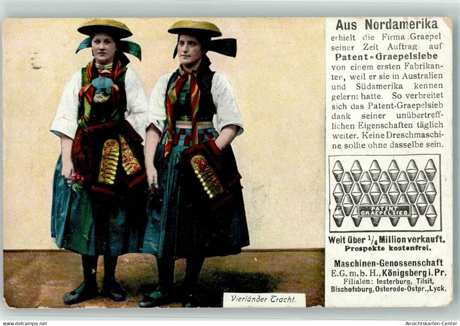 13932009 - Firma Patent Graaepelsiebe  Landwirtschaft Vierlaender Tracht - Werbepostkarten