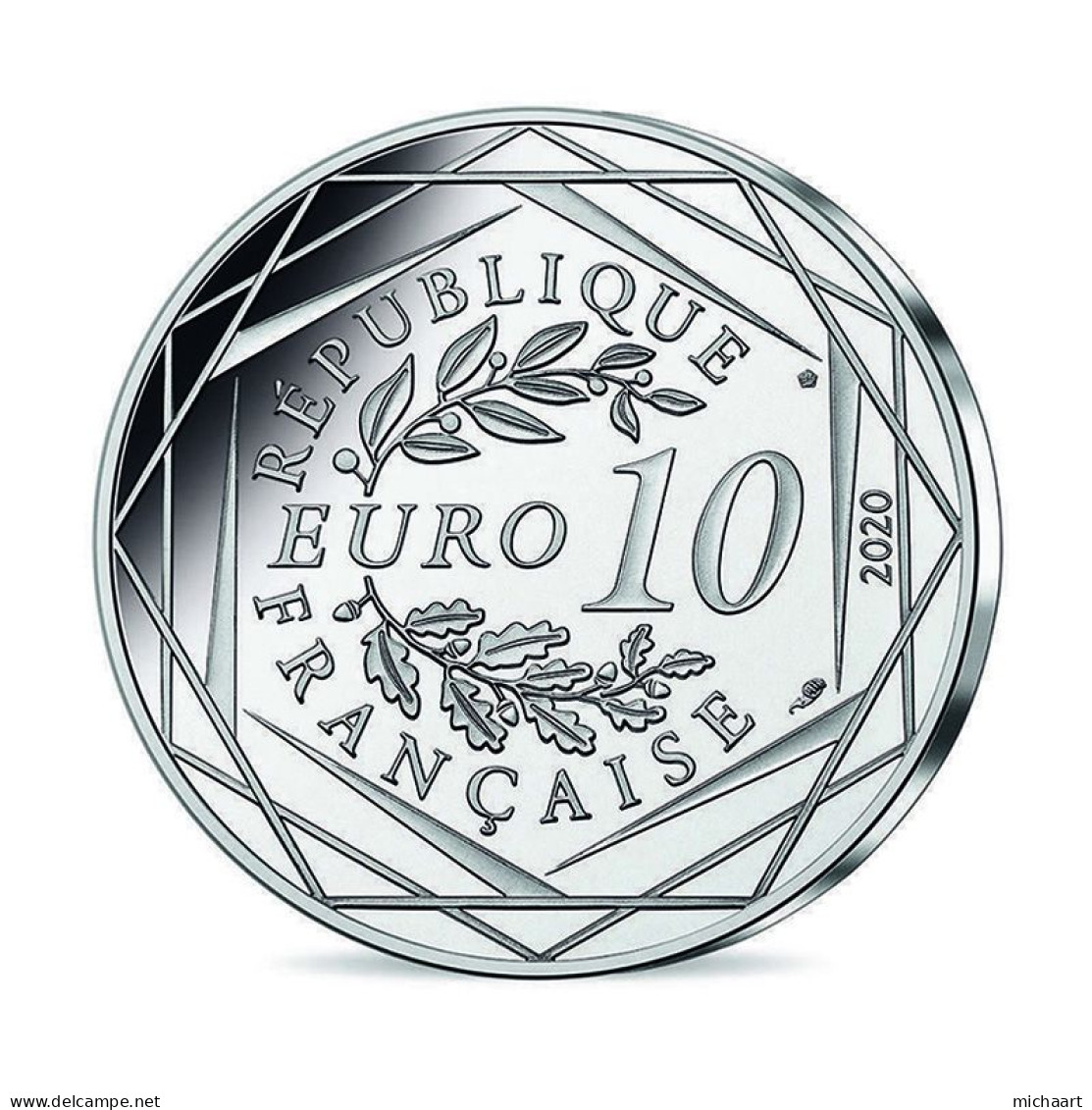 France 10 Euro Silver 2020 Postman The Smurfs Colored Coin Cartoon 00400 - Commemoratives