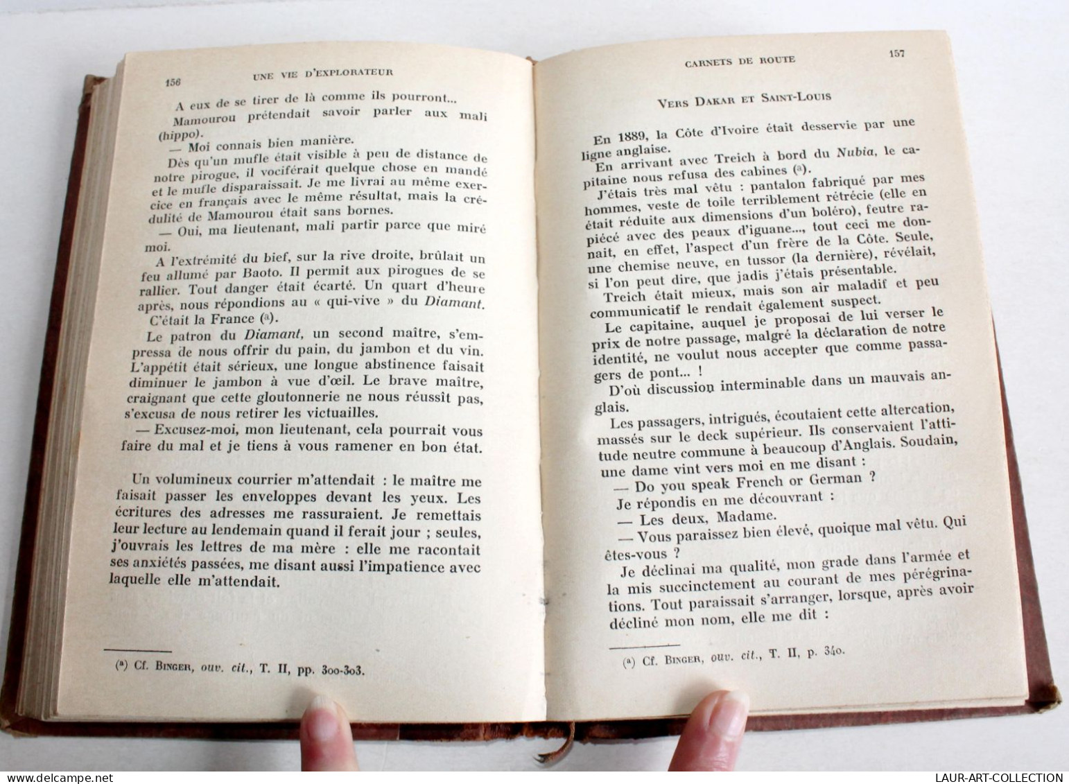 BINGER UNE VIE D'EXPLORATEUR SOUVENIRS EXTRAITS DES CARNET DE ROUTE BOUVIER 1938 / LIVRE ANCIEN XXe SIECLE (1803.249) - 1901-1940