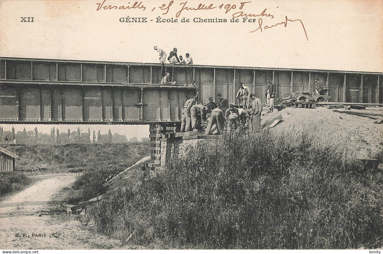 Militaire Régiment Du Génie école De Chemins Chemin De Fer CPA Versailles 5e Génie 1908 - Regimenten