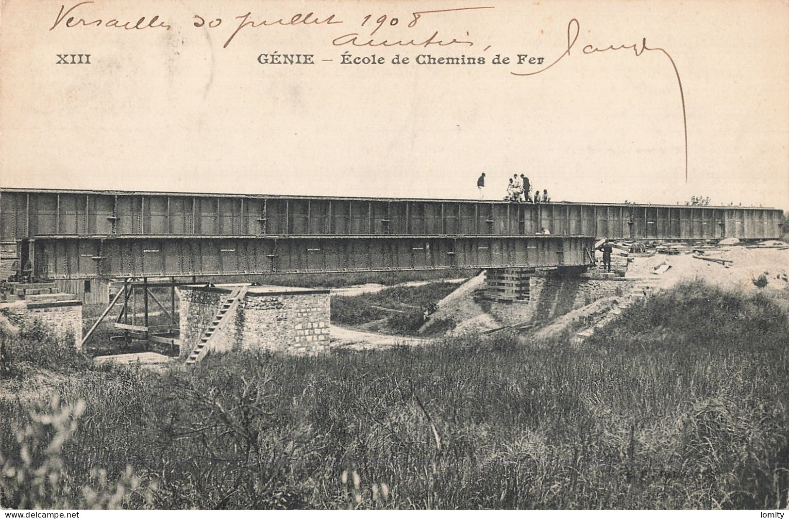 Militaire Régiment Du Génie école De Chemins Chemin De Fer CPA Versailles 5e Génie 1908 - Regimente