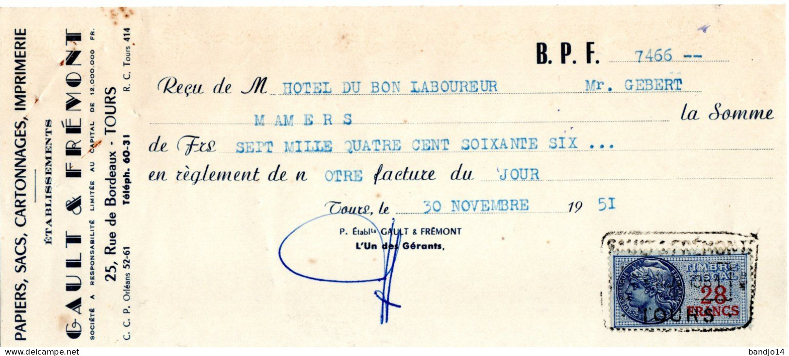 Sarthe - Mamers- hôtel du bon laboureur - ensemble de documents années 1940 - 1950