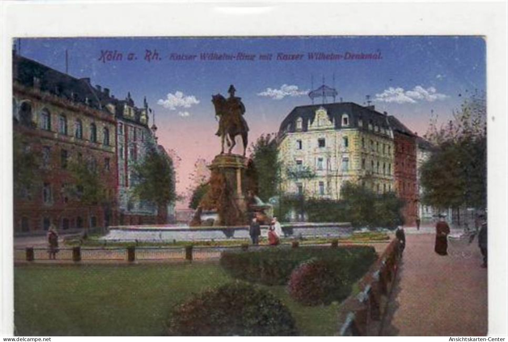 39051209 - Koeln Mit Kaiser Wilhelm - Ring Und Kaiser Wilhelmdenkmal Gelaufen Von 1918. Leichte Abschuerfungen, Ecken M - Koeln