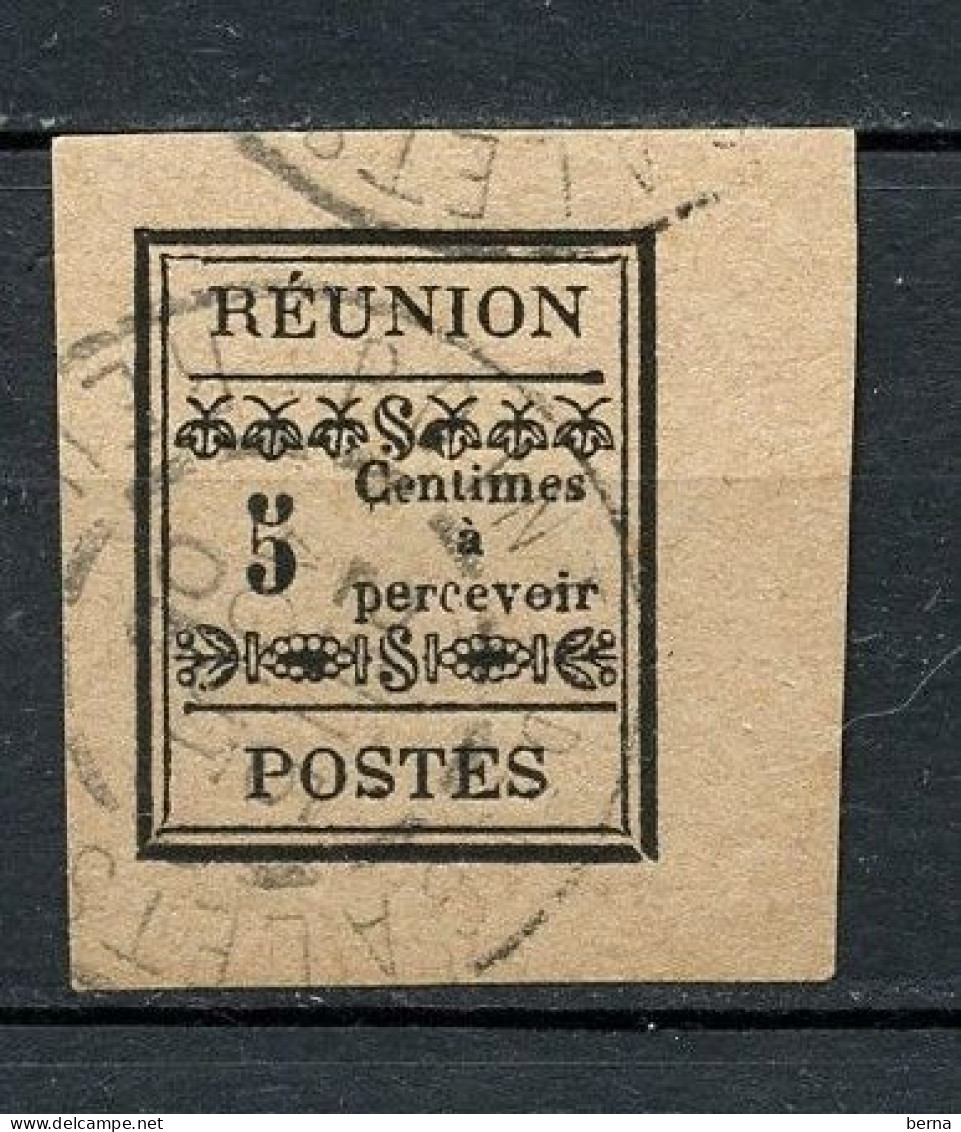 REUNION TAXE 1 OBL POINTE DES GALETS - Postage Due