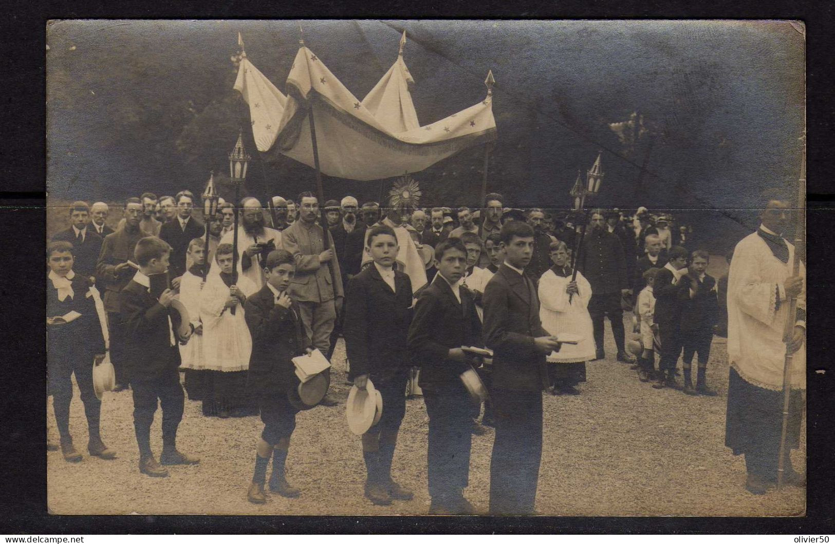 Saint-Cyr - Procession - Carte Photo - 1917 - Franchise Militaire - St. Cyr L'Ecole