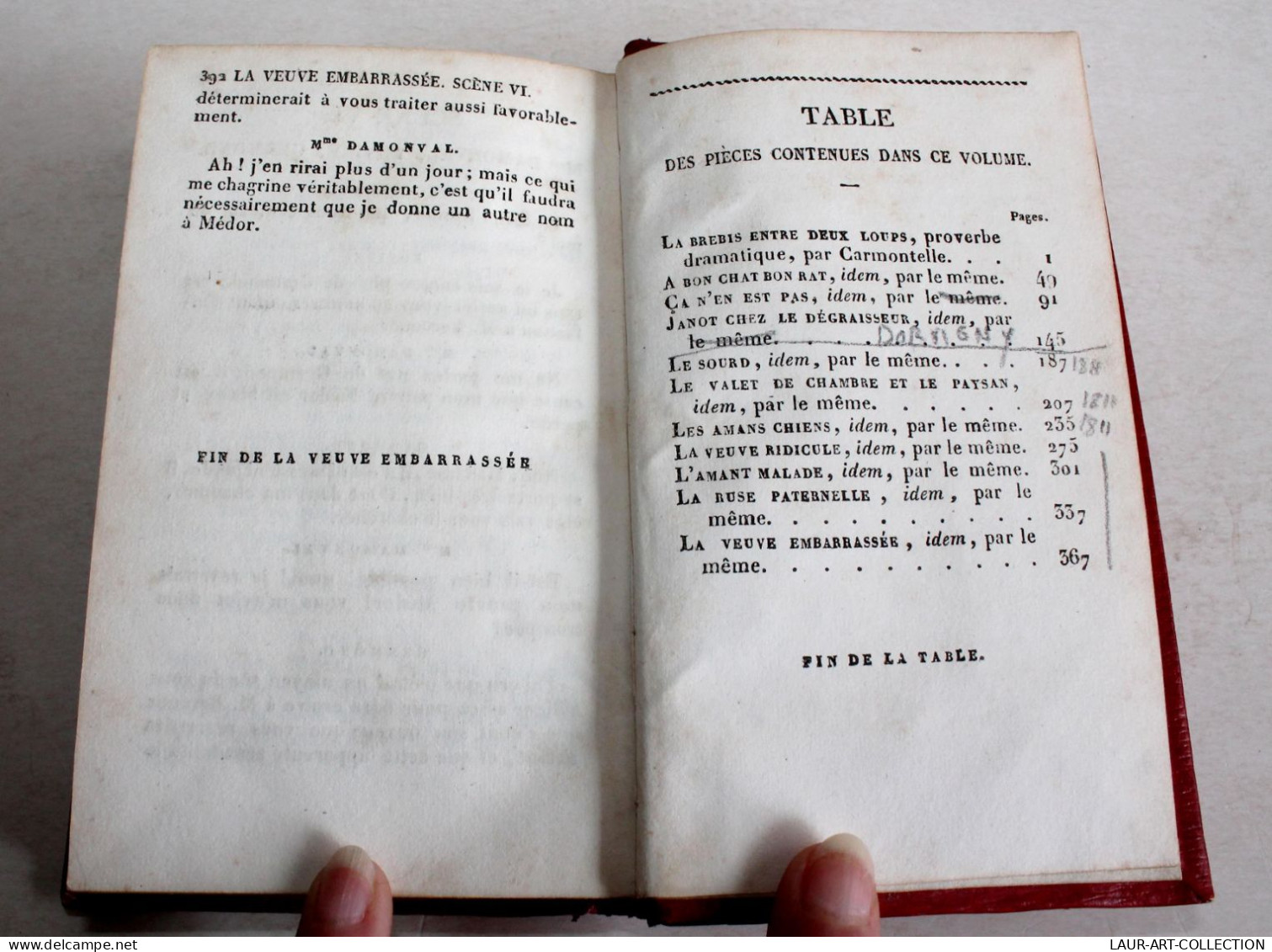 FIN DU REPERTOIRE DU THEATRE FRANCAIS Par LEPEINTRE PROVERBES TOME III 1824 DABO / LIVRE ANCIEN XIXe SIECLE (1803.252) - Französische Autoren