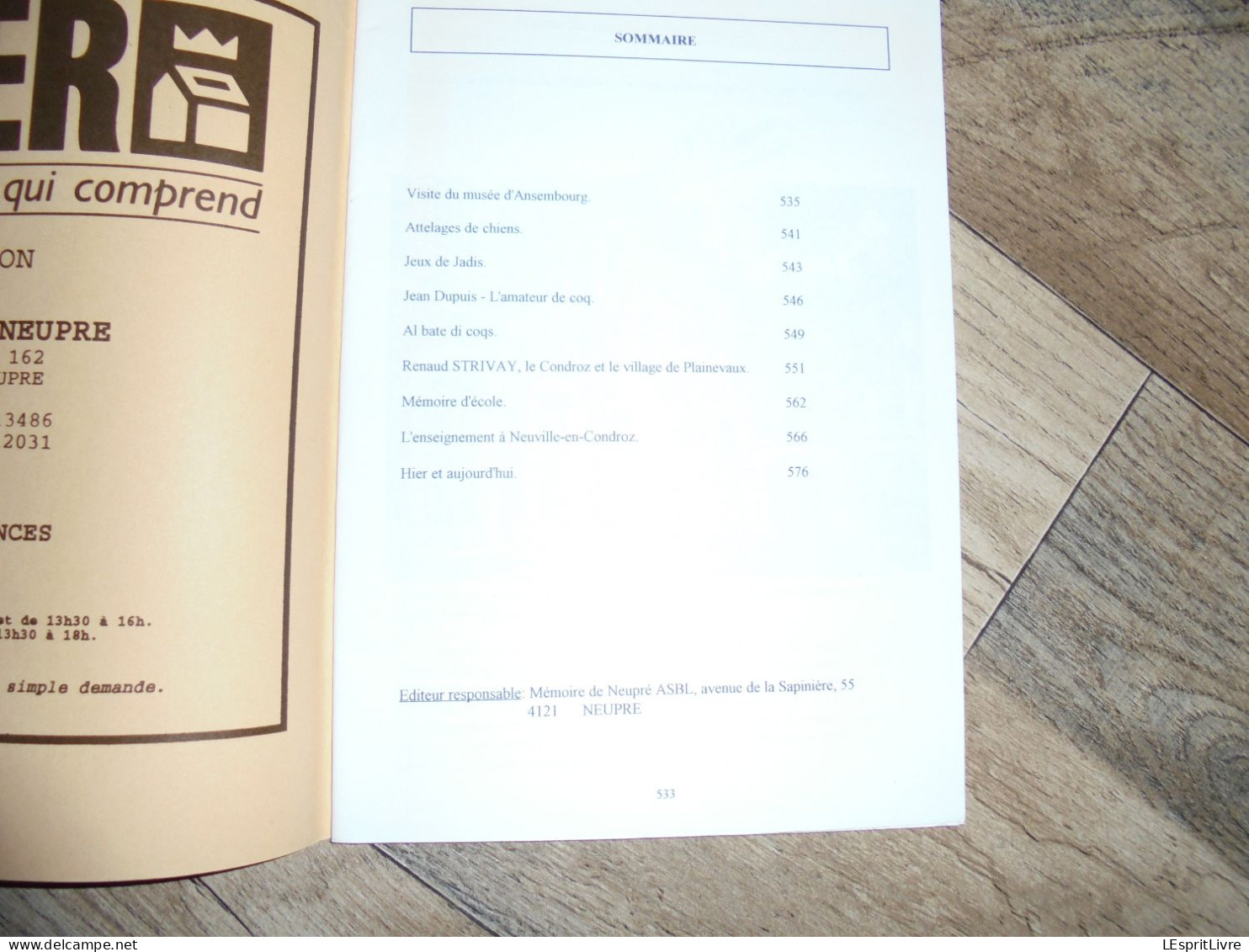 MEMOIRE DE NEUPRE N° 16 Régionalisme Rotheux Plainevaux Jeux Jadis Combats Coqs Ecole Neuville Attelages Chiens - Belgium