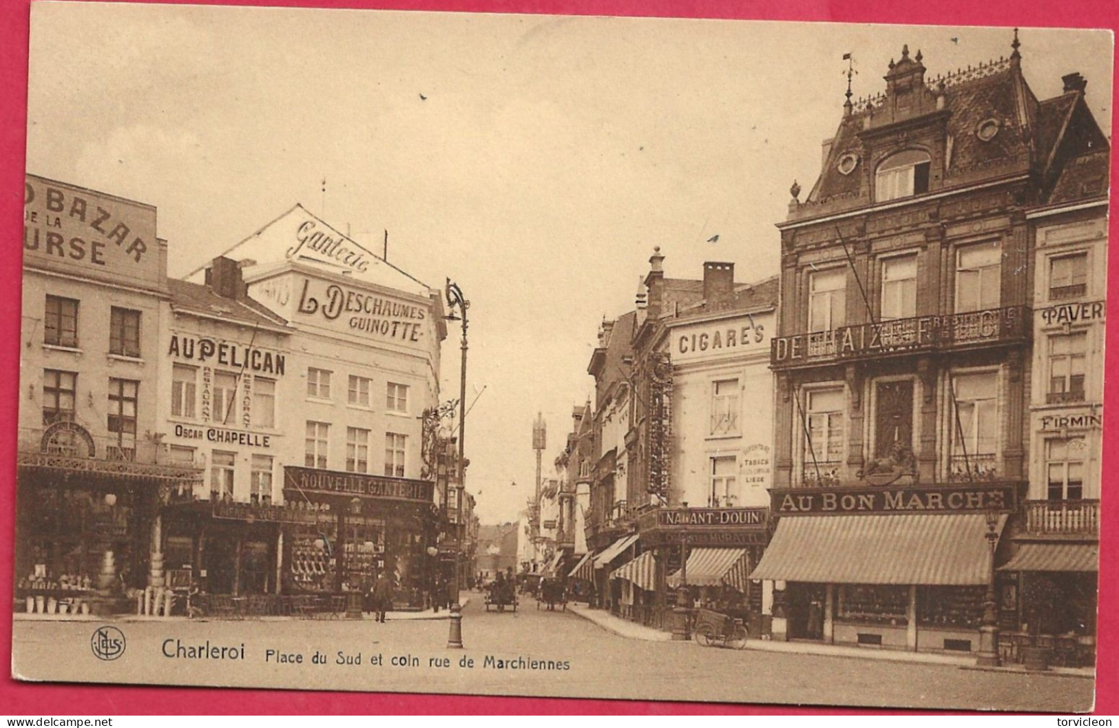 C.P. Charleroi   = Place  Du  SUD  Et  Coin De La Rue De Marchienne - Charleroi