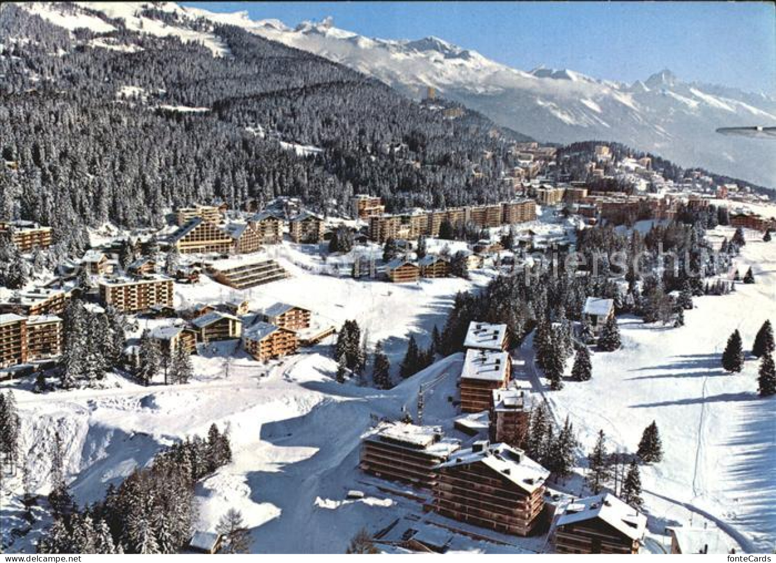 12528307 Crans-Montana En Hiver Winterpanorama Alpen Fliegeraufnahme Crans-sur-S - Autres & Non Classés