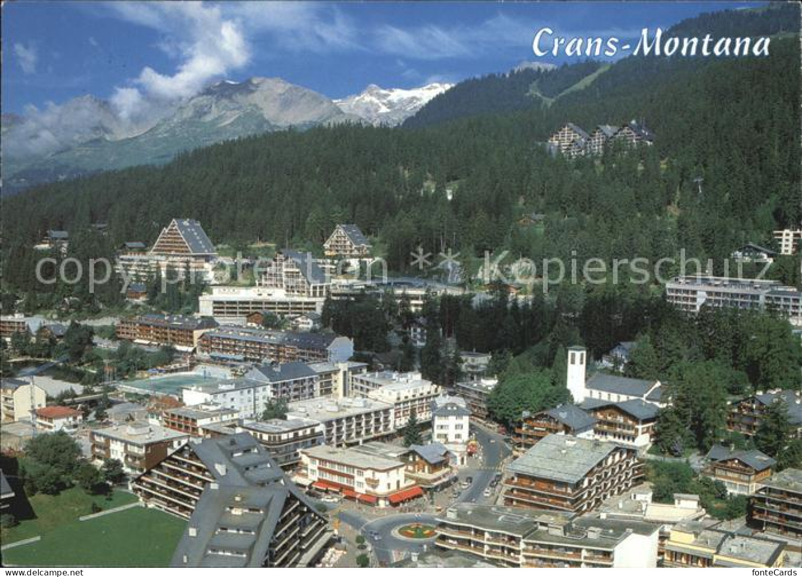 12517597 Crans-Montana Teilansicht  Crans-sur-Sierre  - Autres & Non Classés