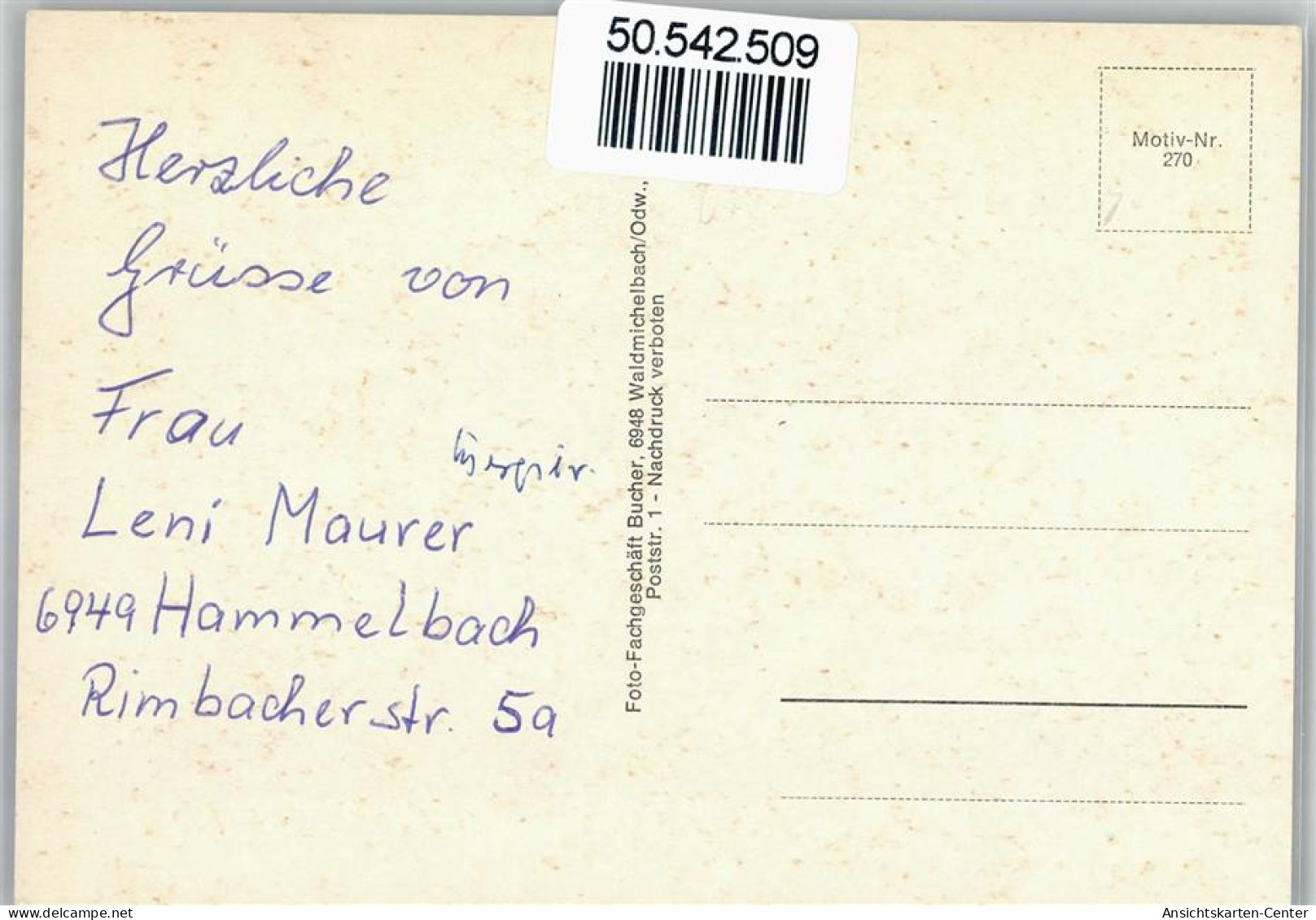 50542509 - Hammelbach - Sonstige & Ohne Zuordnung