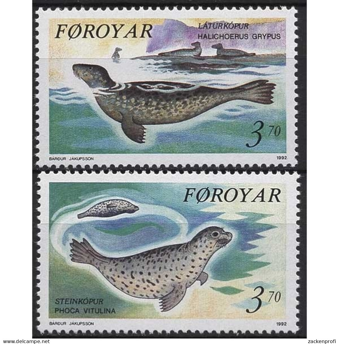 Färöer 1992 Seehunde 235/36 Postfrisch - Faroe Islands