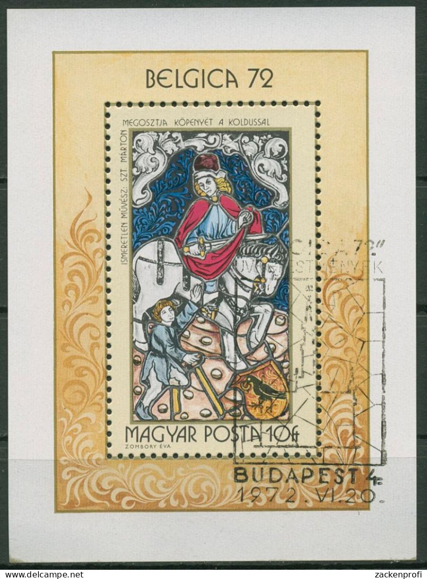 Ungarn 1972 BELGICA '72 ST.Martin Block 90 A Gestempelt (C92476) - Usati