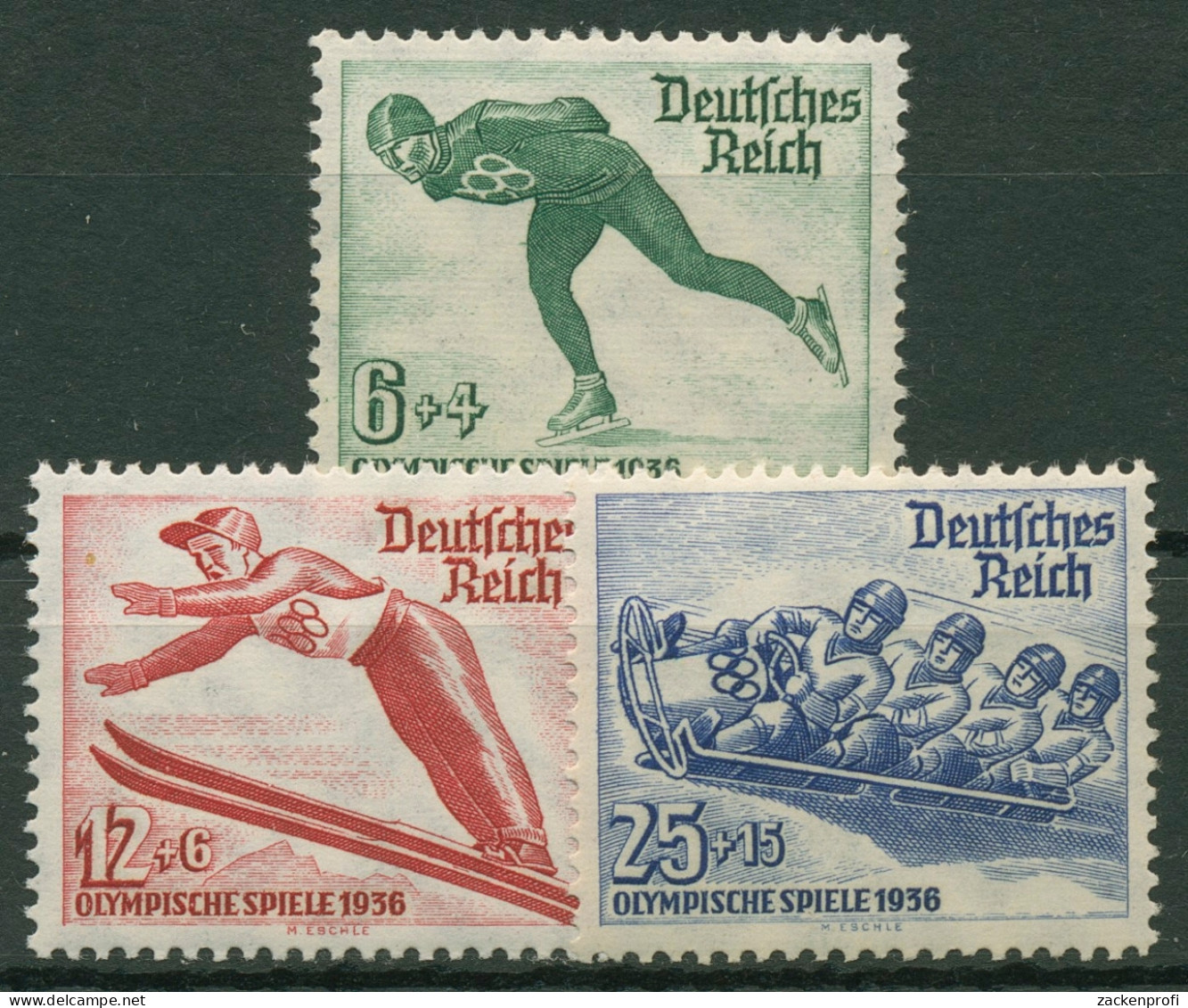 Deutsches Reich 1935 Olympische Winterspiele 600/02 Postfrisch - Nuovi