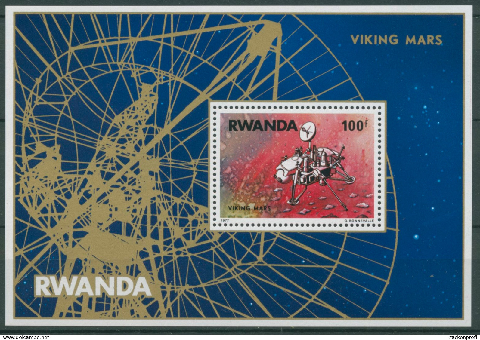 Ruanda 1977 Unternehmen Viking Mars Block 78 Postfrisch (C27335) - Ongebruikt