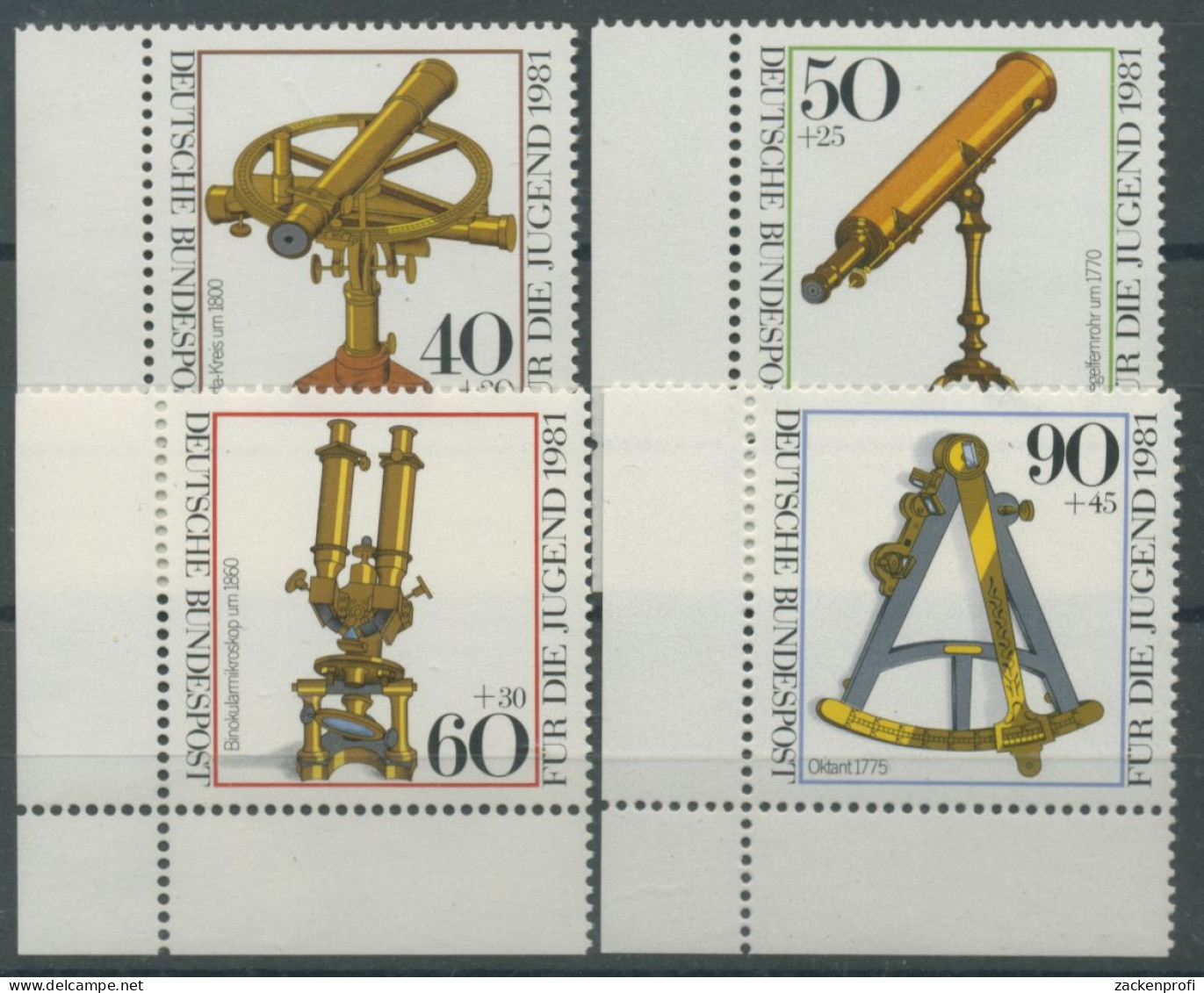 Bund 1981Jugend Optische Instrumente 1090/93 Ecke Unten Links Postfrisch (E75) - Unused Stamps