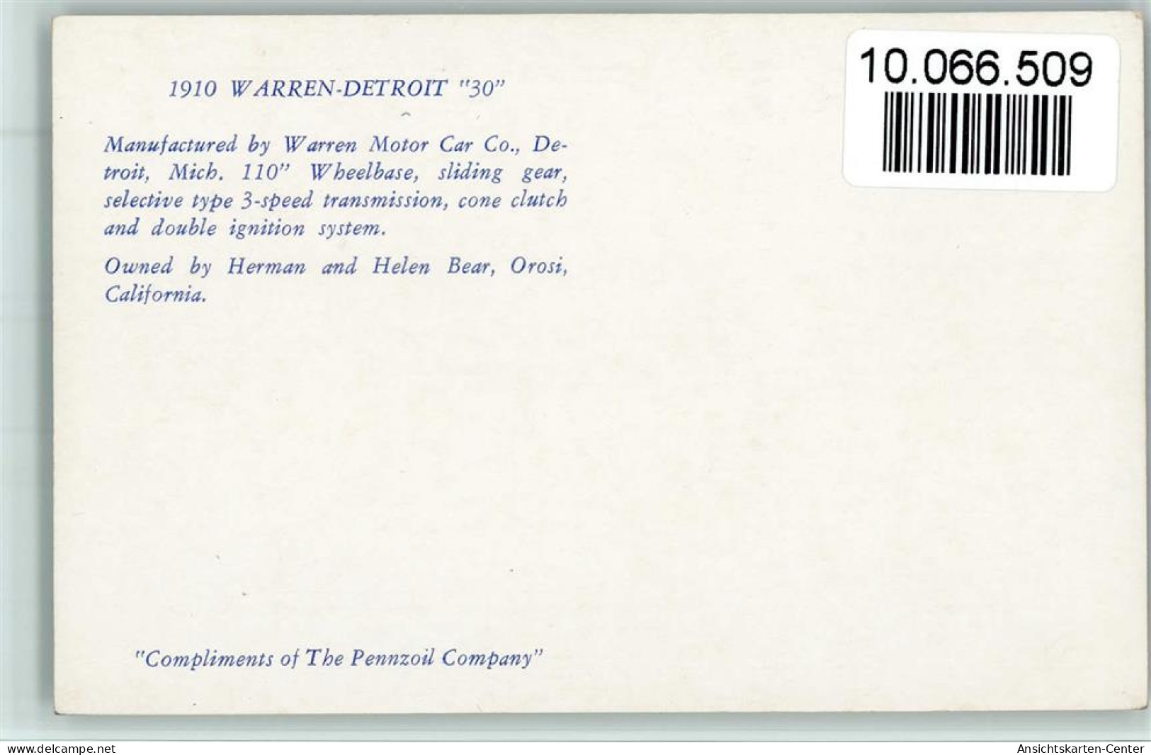 10066509 - Oldtimer 1910 Warren Detroit 30 - Altri & Non Classificati