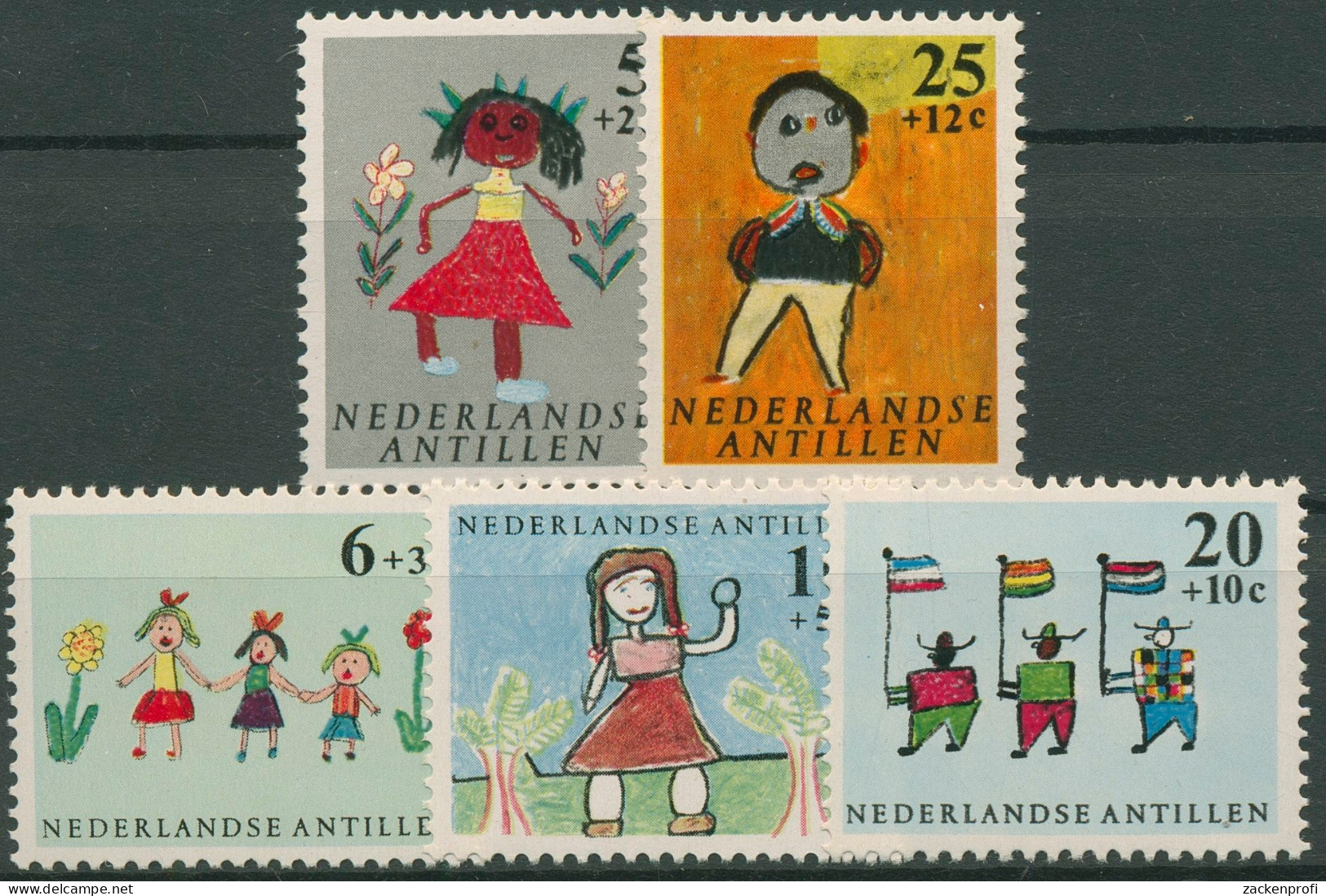 Niederländische Antillen 1963 Voor Het Kind Kinderzeichnungen 132/36 Postfrisch - Curacao, Netherlands Antilles, Aruba