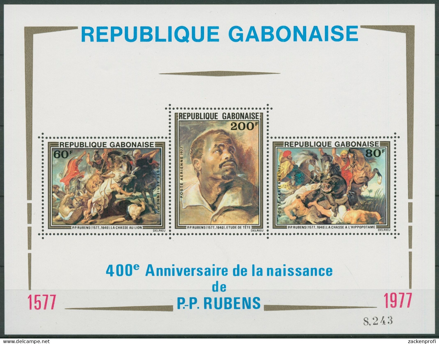 Gabun 1977 Gemälde Von Rubens Block 32 Postfrisch (C29950) - Gabun (1960-...)