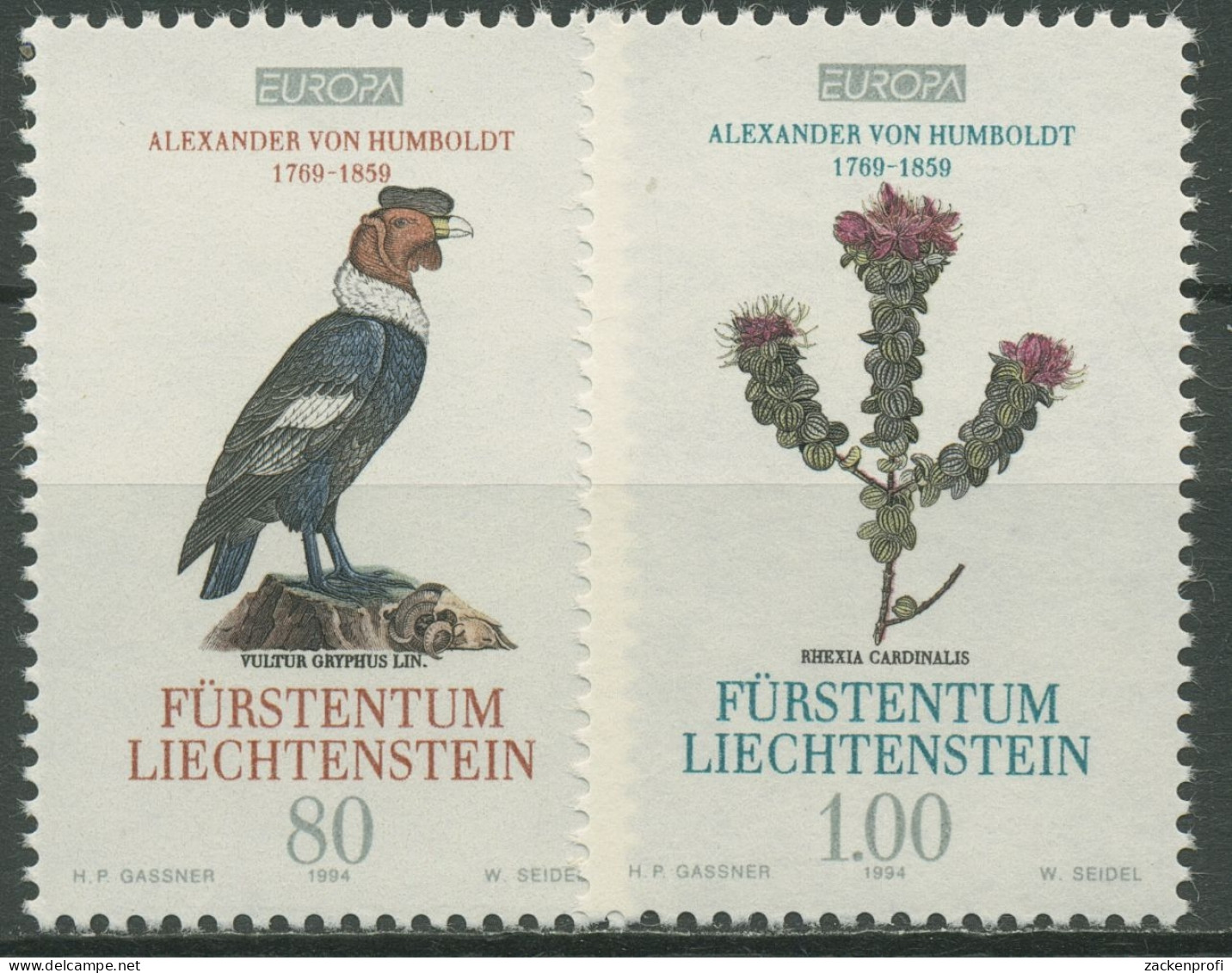 Liechtenstein 1994 Europa CEPT Entdeckungen A. V. Humbold 1079/80 Postfrisch - Ongebruikt