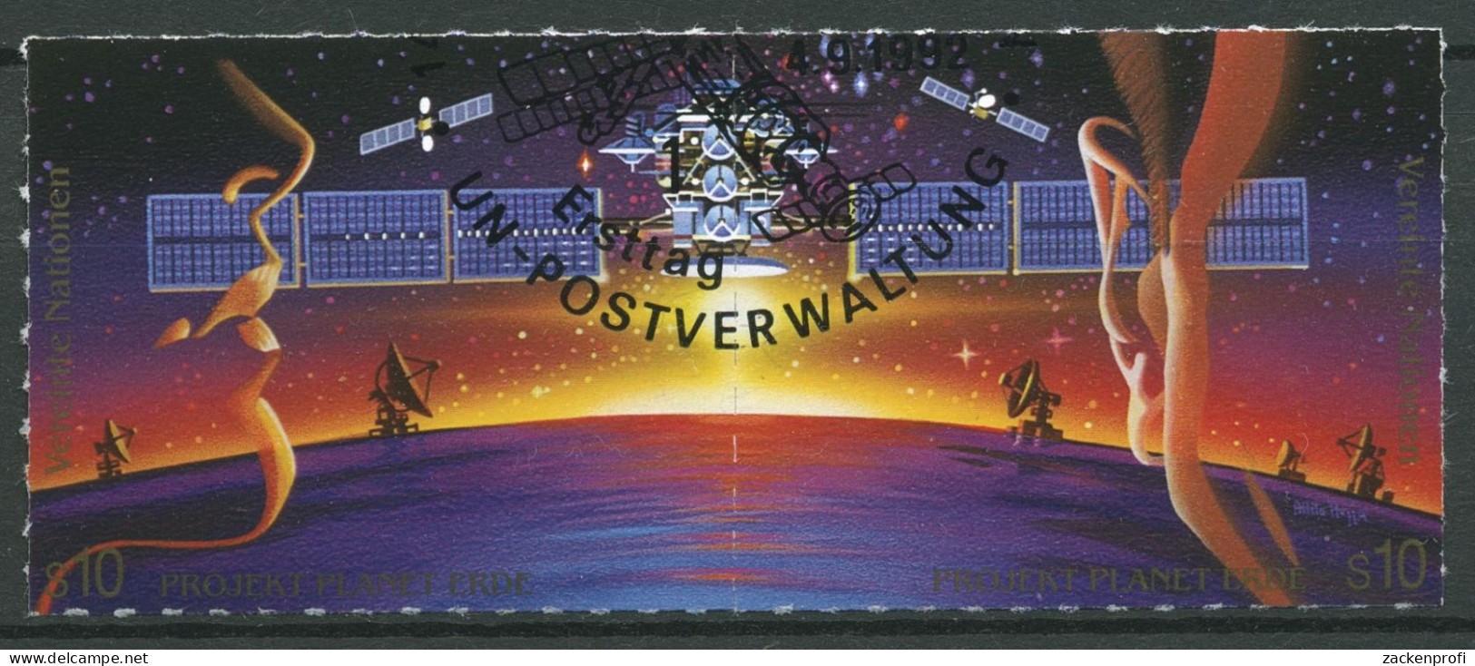 UNO Wien 1992 Weltraumjahr Weltraumforschung 133/34 ZD Gestempelt - Used Stamps