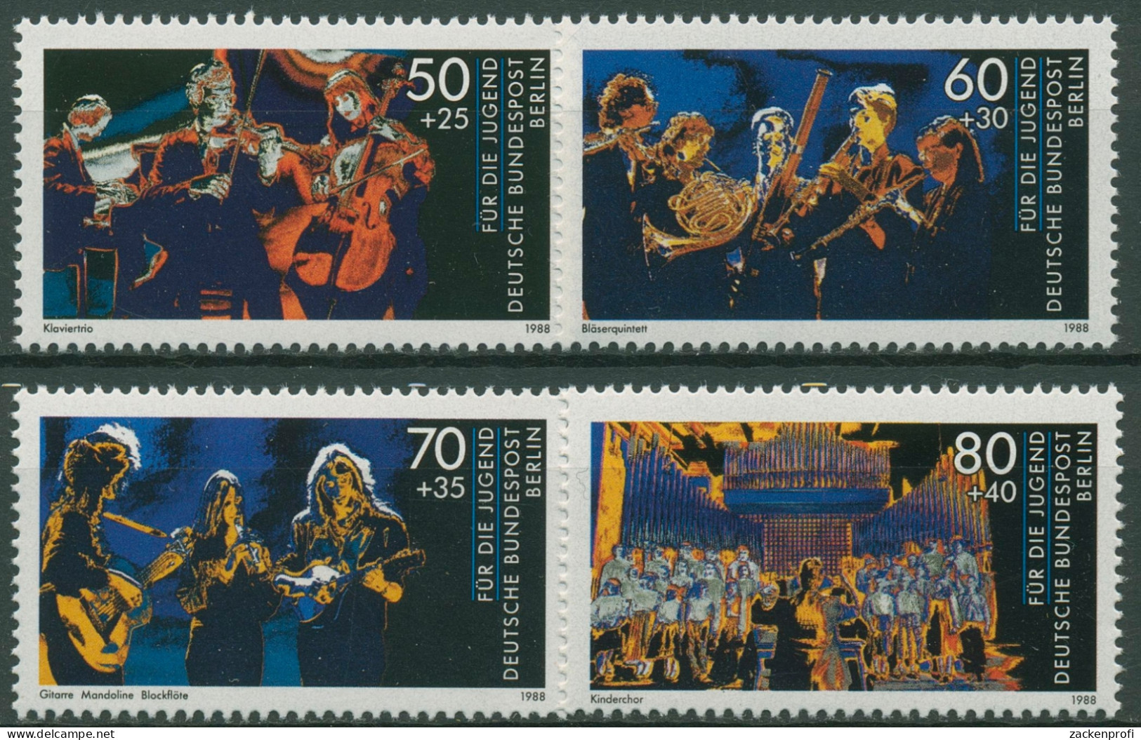 Berlin 1988 Wettbewerb Jugend Musiziert 807/10 Postfrisch - Unused Stamps