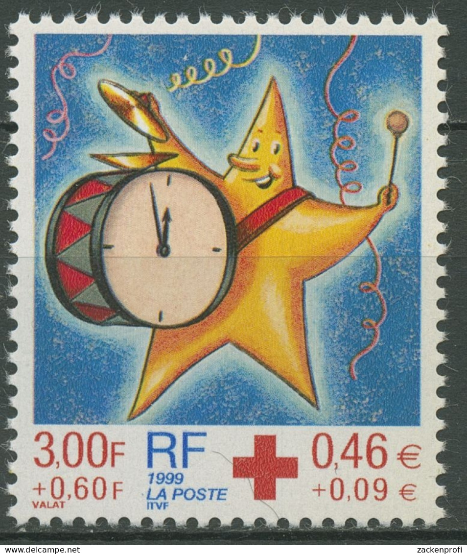 Frankreich 1999 Rotes Kreuz Weihnachten Trommel Stern 3429 A Postfrisch - Neufs