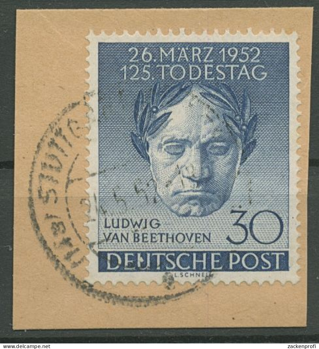 Berlin 1952 125. Todestag Von Ludwig Van Beethoven 87 Briefstück - Oblitérés
