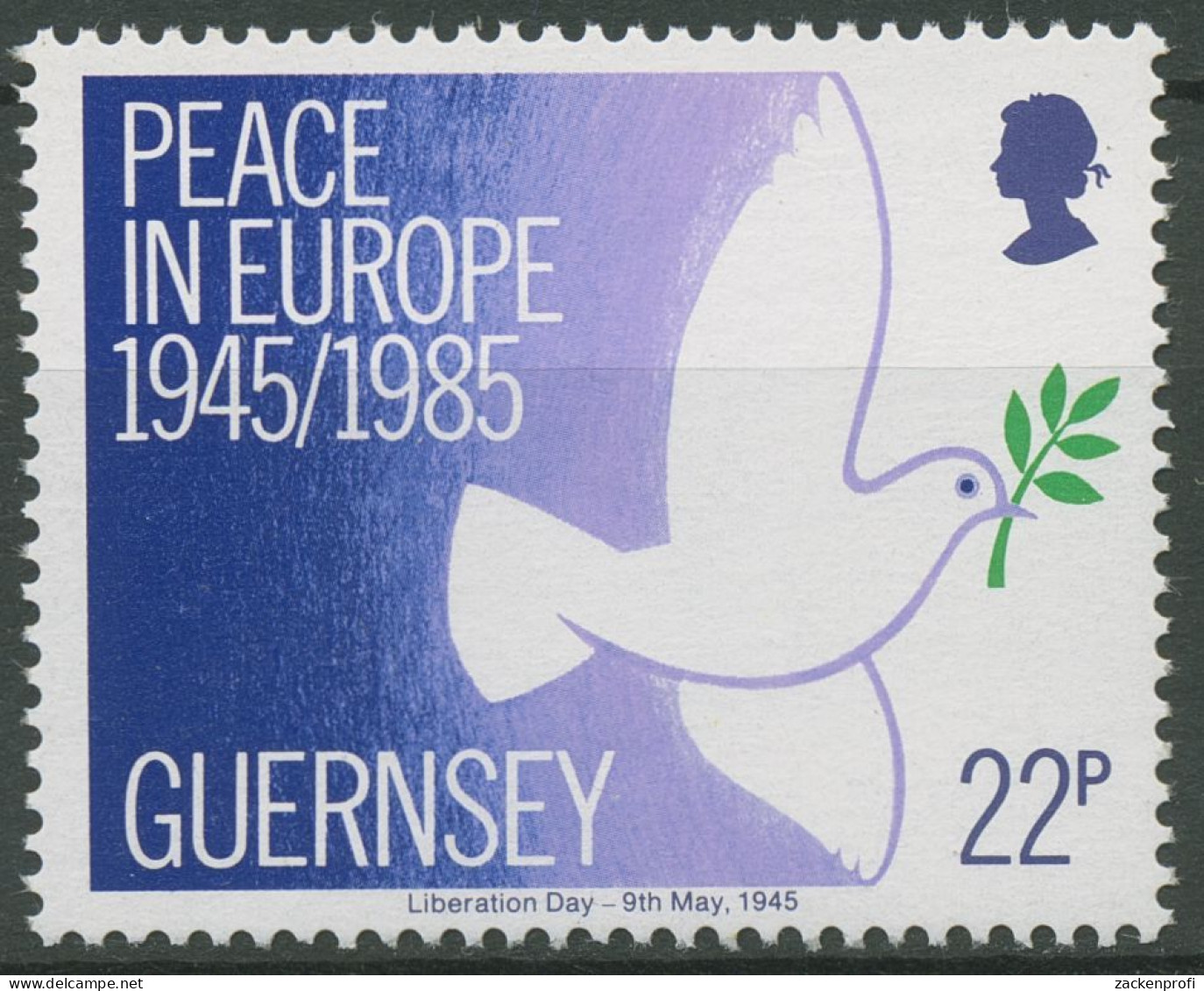 Guernsey 1985 Tag Der Befreiung Friedenstaube 319 Postfrisch - Guernesey