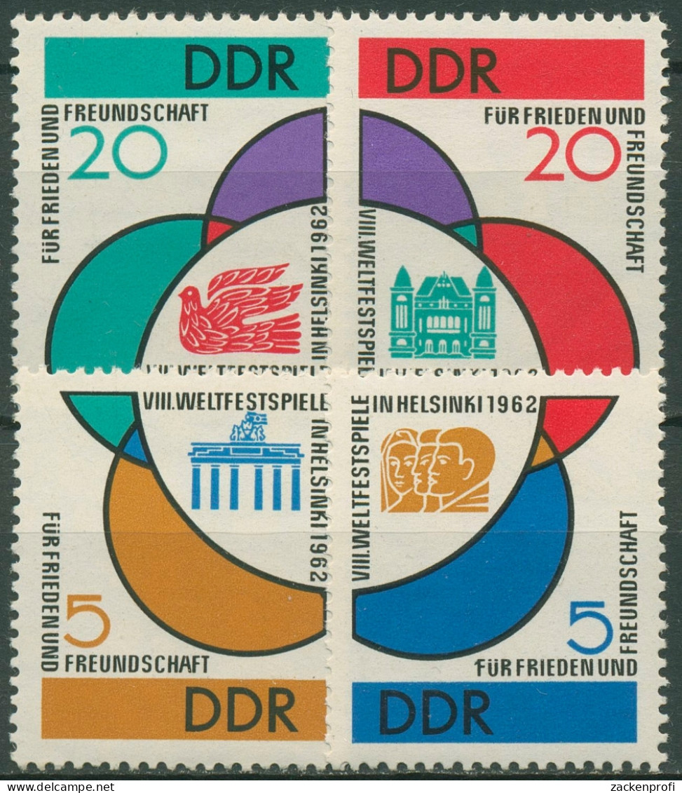 DDR 1962 Jugend-/Studenten-Weltfestspiele 901/04 Postfrisch - Unused Stamps