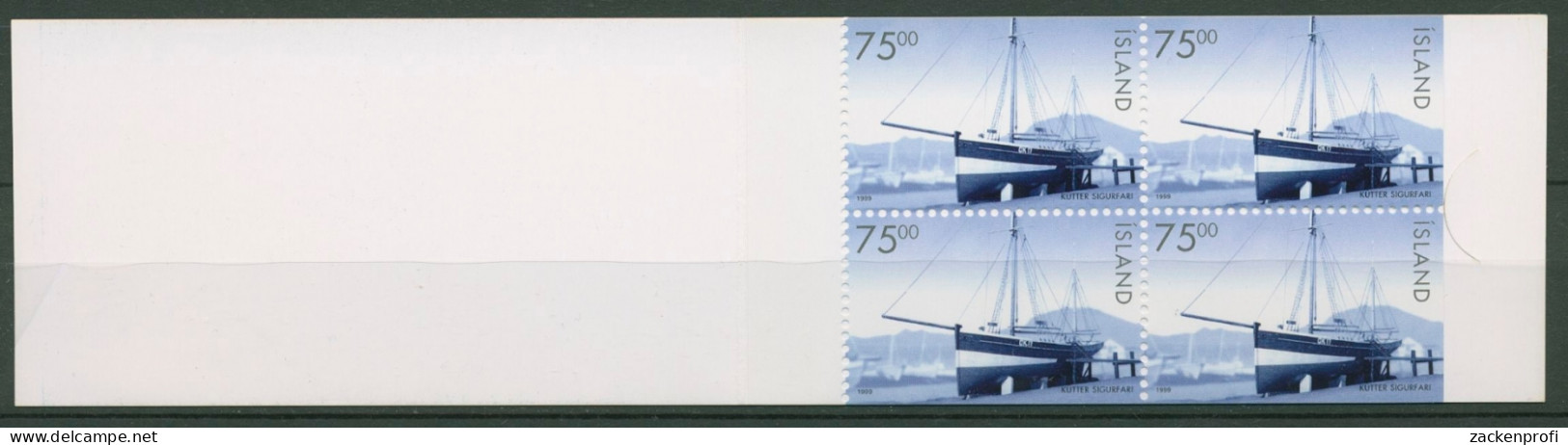 Island 1999 Freimarken Fischkutter Markenheftchen 911 MH Postfrisch (C92912) - Postzegelboekjes
