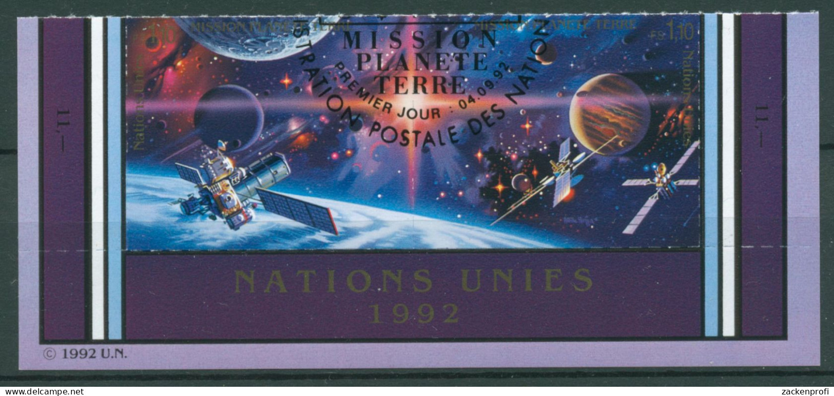 UNO Genf 1992 Weltraumjahr Weltraumforschung 219/20 ZD Gestempelt - Oblitérés