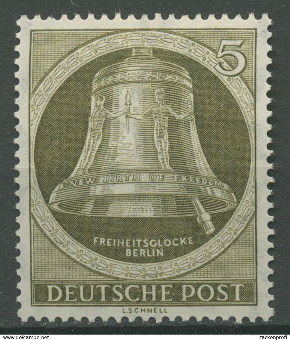 Berlin 1951 Freiheitsglocke, Gummiriffelung Waagerecht 82 Y Postfrisch - Ungebraucht