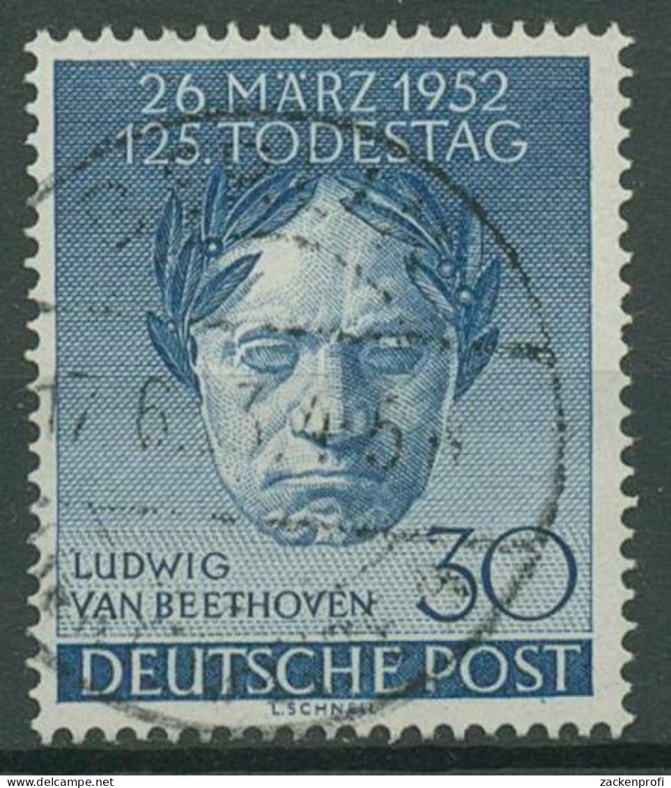 Berlin 1952 125. Todestag Von Ludwig Van Beethoven 87 Mit TOP-Stempel - Oblitérés