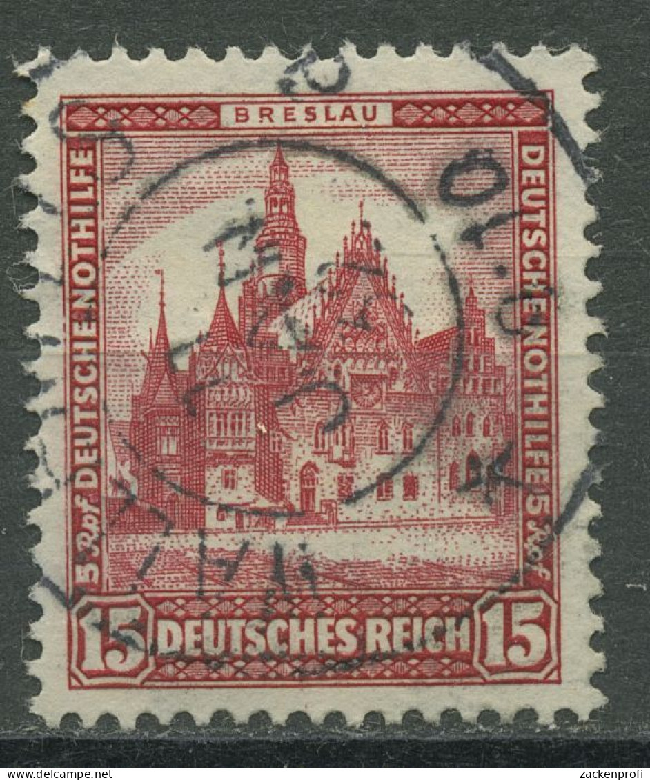 Deutsches Reich 1931 Nothilfe: Breslau Rathaus 460 Gestempelt - Gebraucht