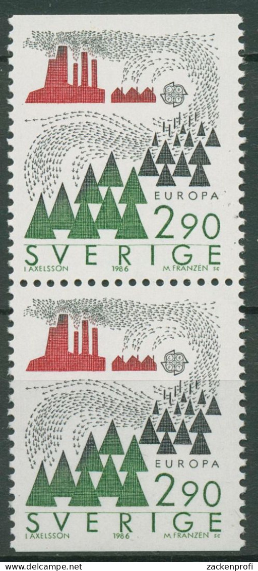 Schweden 1986 Europa CEPT Naturschutz 1398 Do/Du Paar Postfrisch - Neufs