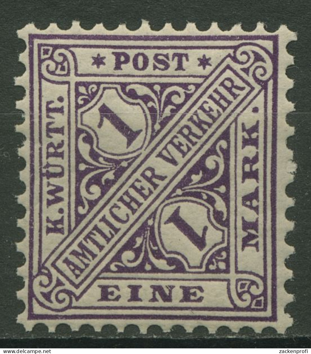 Württemberg Dienstmarken 1890 Ziffer In Schildern 212 Postfrisch - Mint